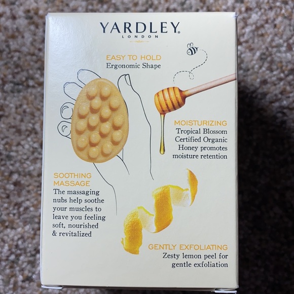 Honey Lemon Scrub Massage Bar Soap - Picture 3 of 4